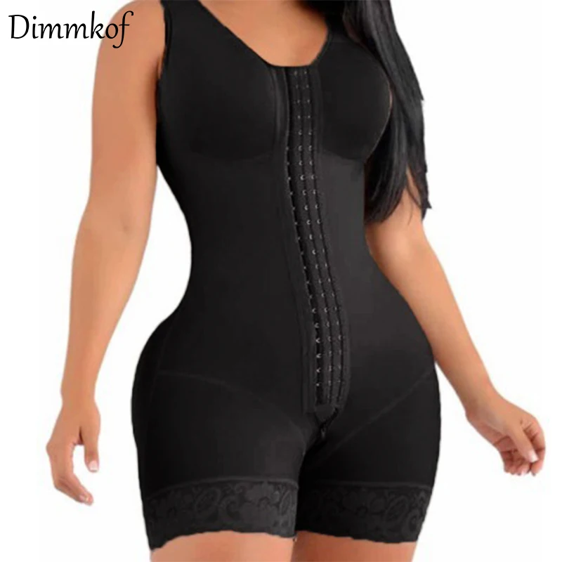 

Dimmkof Lace Zipper Crotch Shapewear Tight Fitting Abdominal Tightening Hip Lifting Bodysuits Women‘s Tummy Control Body Shaper