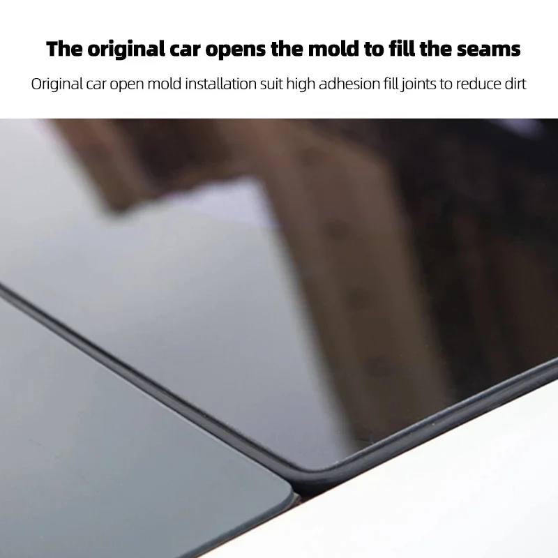Seal Strip Rubber Kit for Tesla Model 3 Y Juniper Highland 2025 Roof Wind Guard Noise Reduction Sealing Sticker Skylight Sunroof view 4