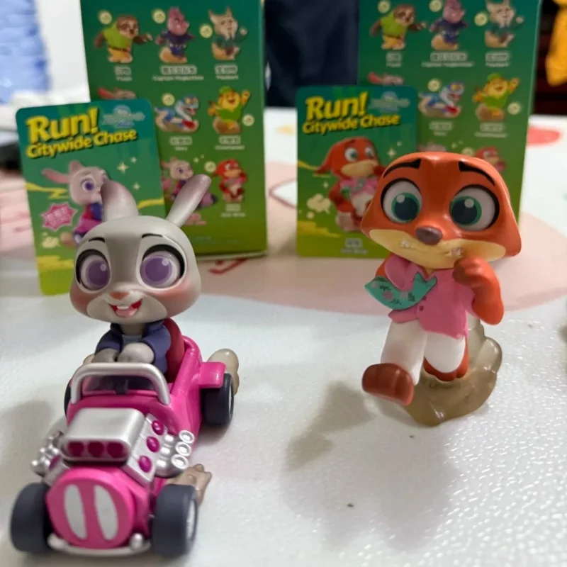 

Новый Disney Zootopia Judy & Nick Run! Серия City Chase, слепая коробка, милая модель Джуди Хоппс, анимационные украшения, игрушки, подарок на день рождения