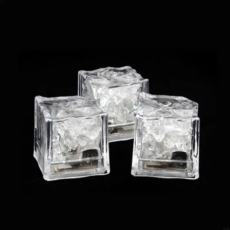 97BC Liquid Flashing Blinking Glowing Light up Ice Cubes for Bar