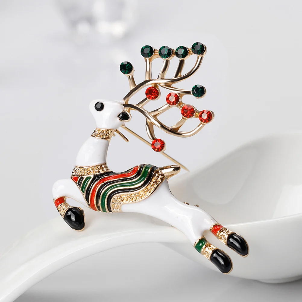 

2pcs Christmas Brooch Alloy Lightweight Metal Pin For Women Dress Sweater Suit Decoration Clothes Corsage