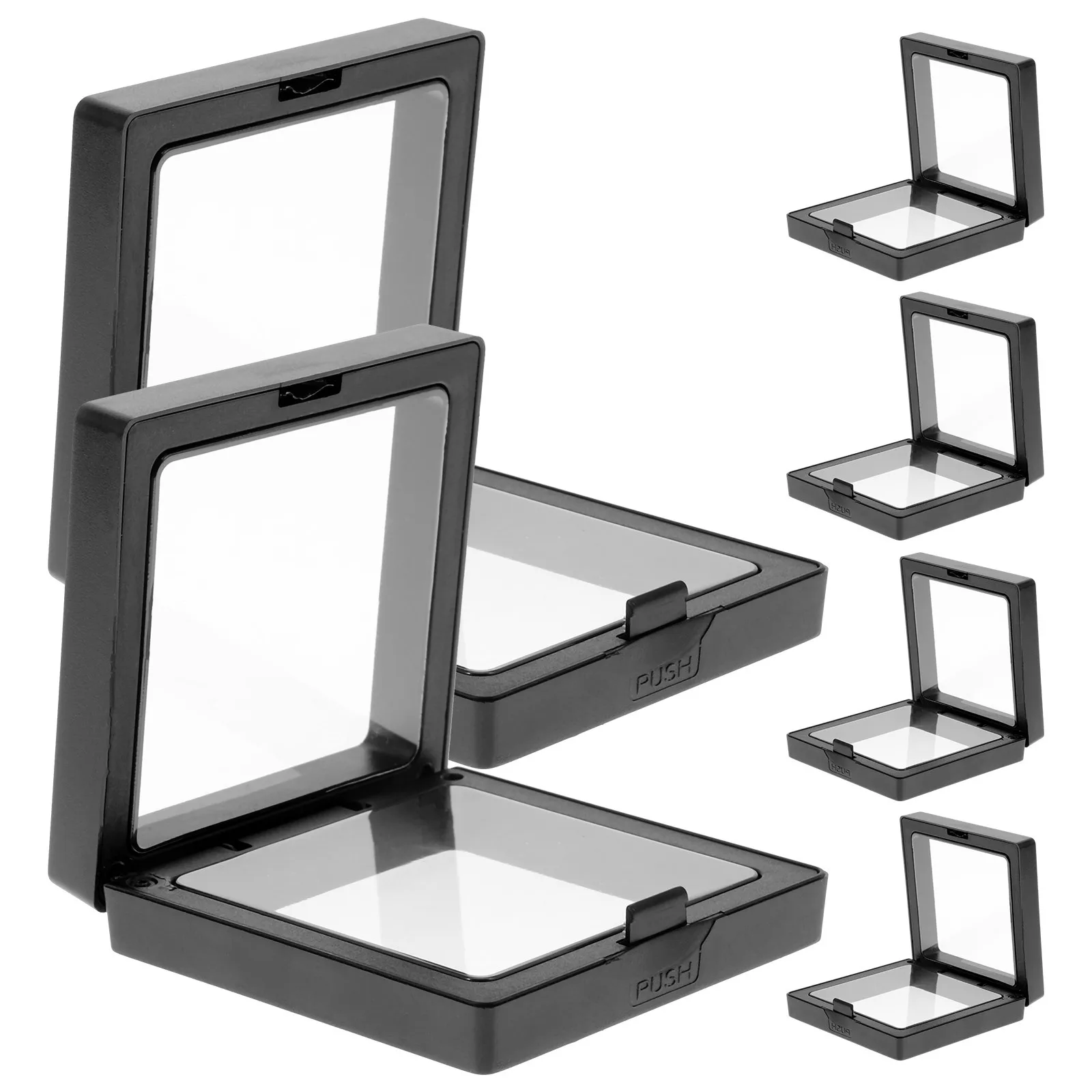 

6 set Pe Film Jewelry Display Box 6 Sets Transparent Ring Bracelet Storage Gift Case For Jewelry Packaging Multi-Purpose Plastic