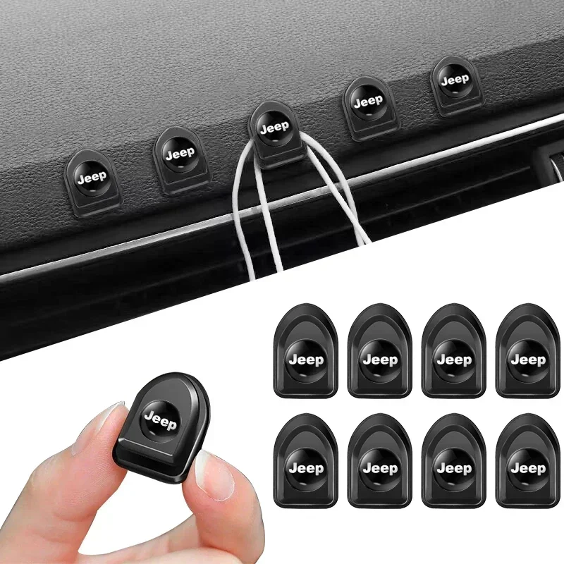 Cabo USB para fone de ouvido, gancho autoadesivo para pendurar na parede, para Jeep Renegade Patriot Wrangler Cherokee Compass Trail