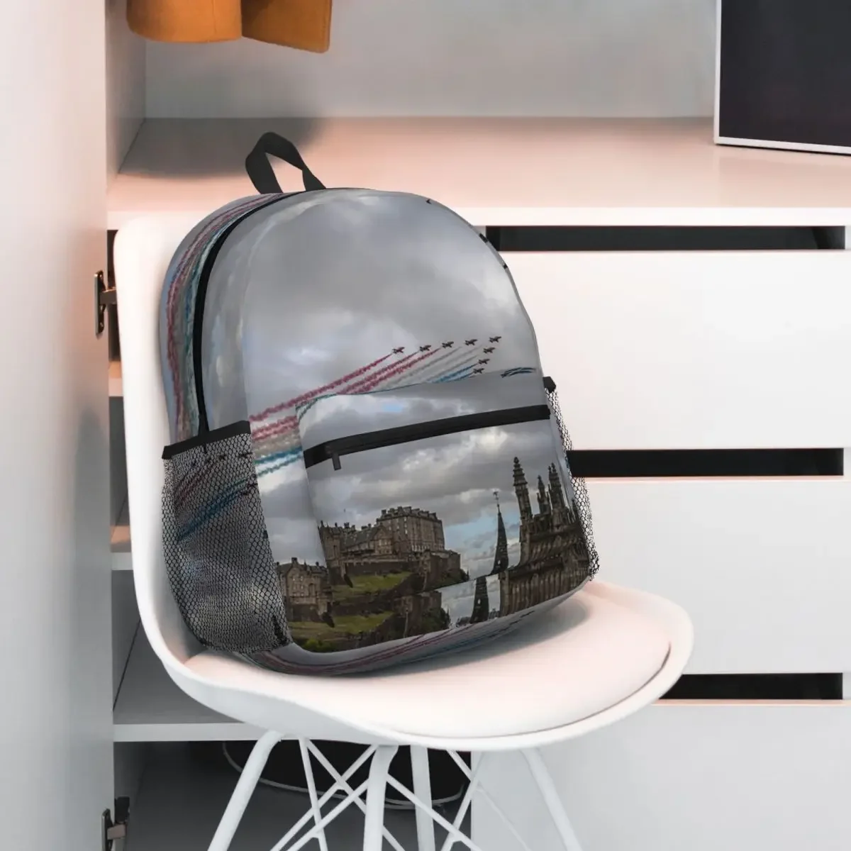 

Рюкзак с красными стрелками, рюкзак большой емкости для мальчиков и девочек, школьная сумка, сумки на плечо для мужчин и женщин