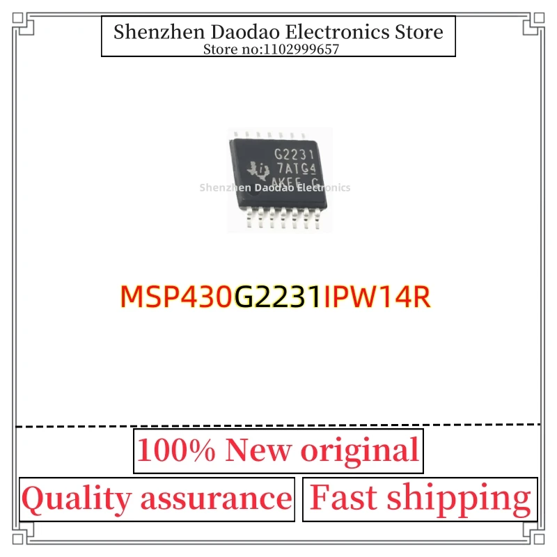 10Pcs MSP430G2231IPW14R G2231 MSP430G2231 TSSOP-14 Microcontroller chip IC new original