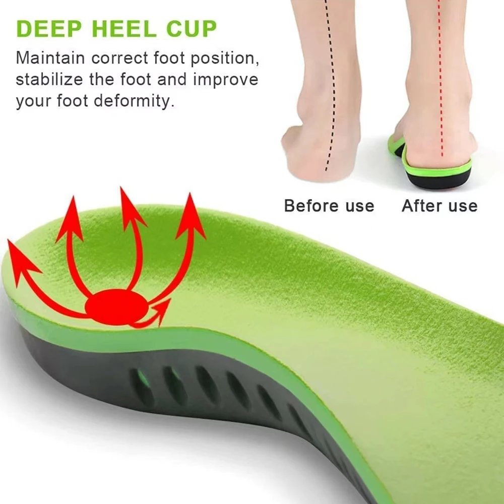 Orthopädische Einlegesohlen mit hoher Fußgewölbeunterstützung, Schuhsohle für Füße, Fußgewölbepolster, lindert Plantarfasziitis, Schmerzen, Plattfuß, Sportschuhe – Detail 4