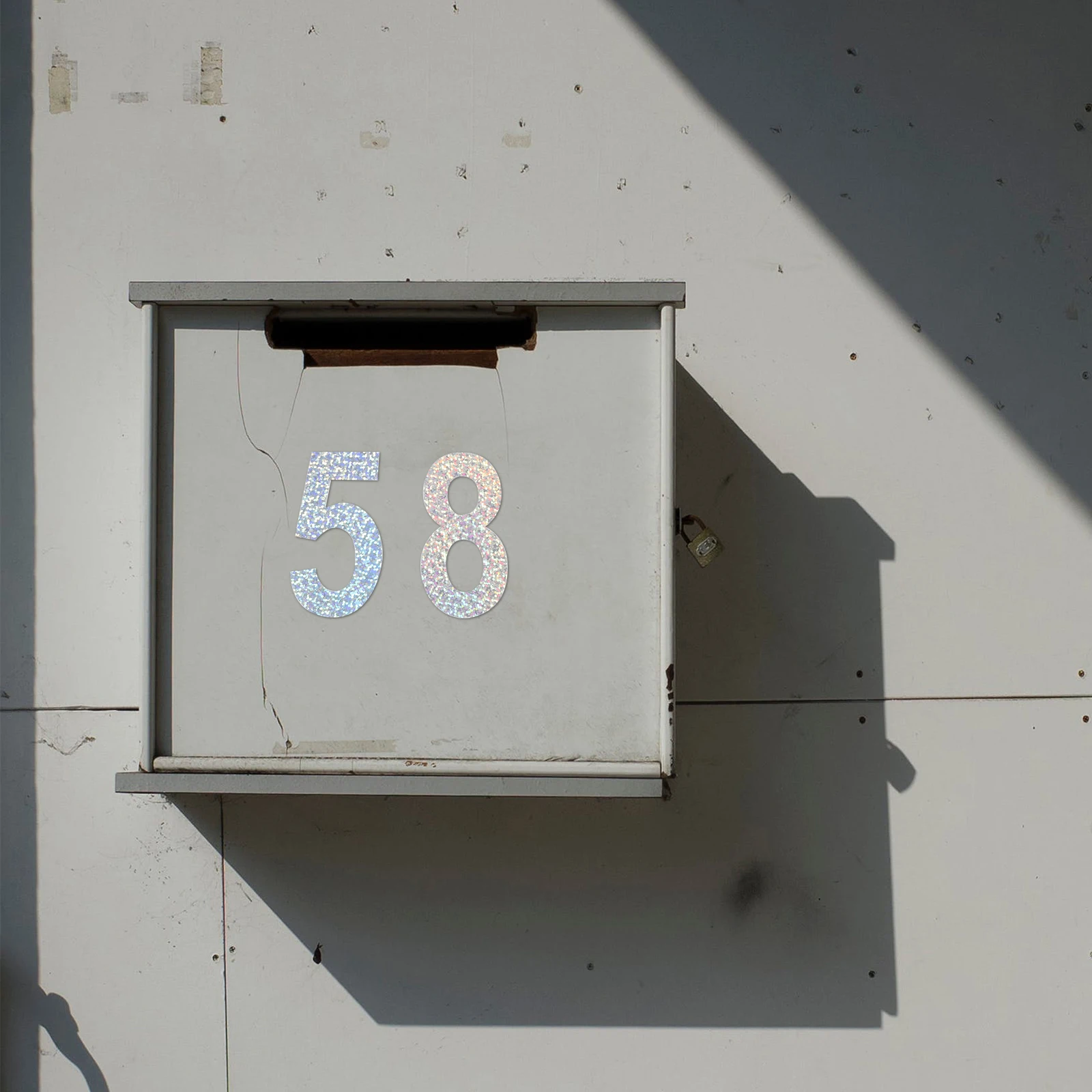 

5 Sets 3 Inch PVC Waterproof Sunproof Reflective Mailbox Number Stickers Self Adhesive Decals Easy Apply Remove