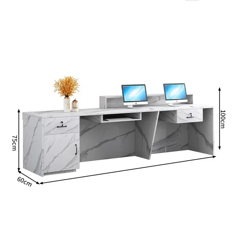 Simple Luxury Reception Desk Senior Salon Professional Commercial Bar Counter Unique Luxury Rezeption Commercial Furniture