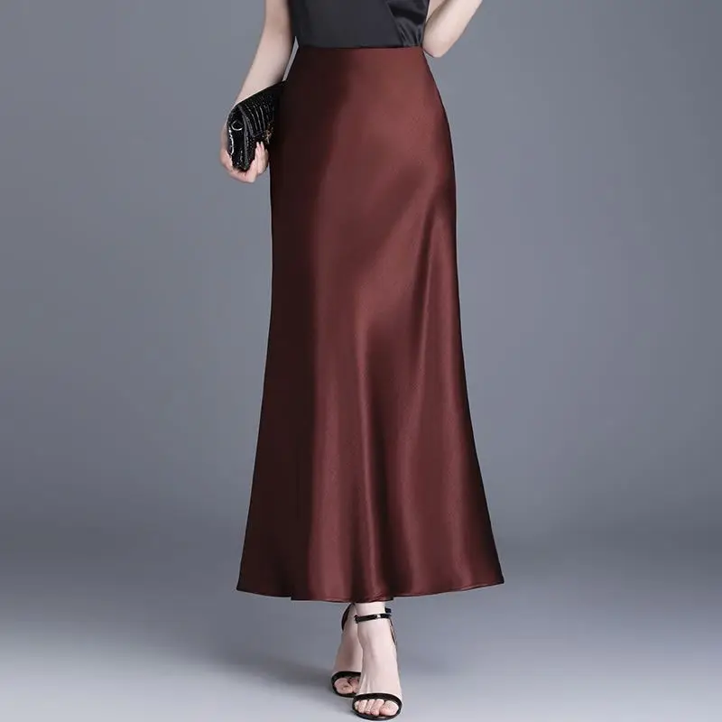 フィッシュテール レディース 春新作 ハイウエスト スリム ミドル丈 ストレート ヒップハグ ロングスカート