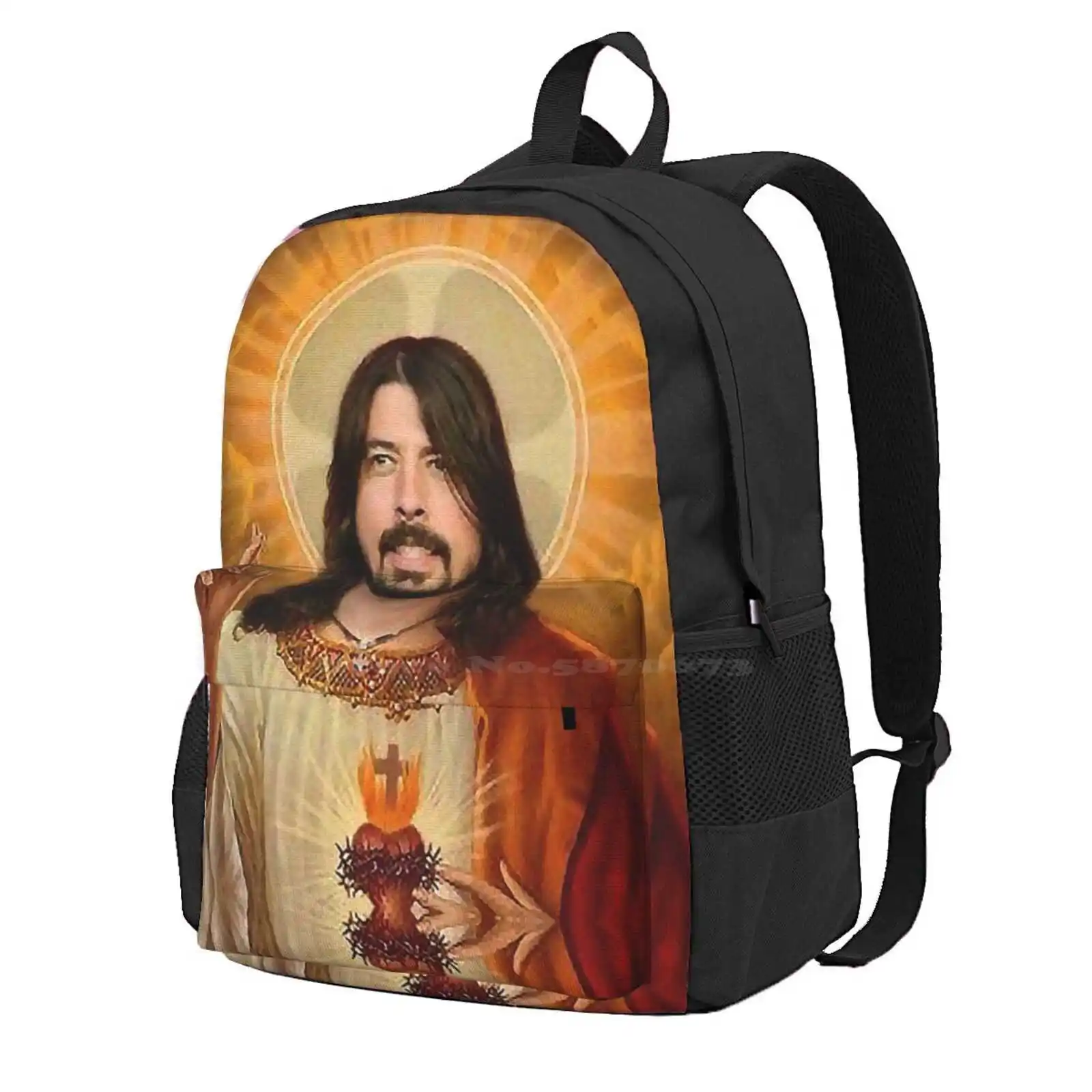 Dave Grohl Jesus Hot Sale Schoolbag Backpack Fashion Bags Jesus Davegrohl Band Music