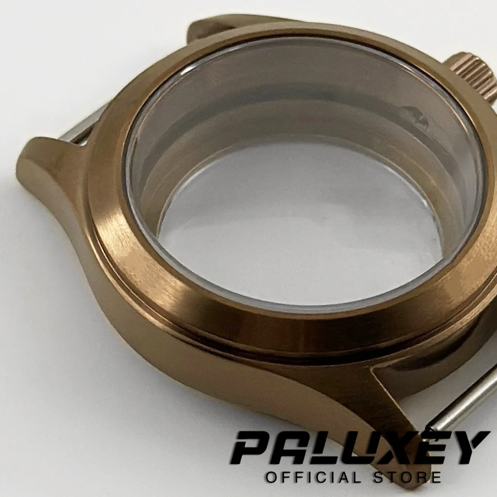 36MM/39MM Pilot Brass Watch Case NH34 NH35 NH36 NH38 NH70 Diver Brushed Dome Sapphire Crystal ETA2824 PT5000 Case