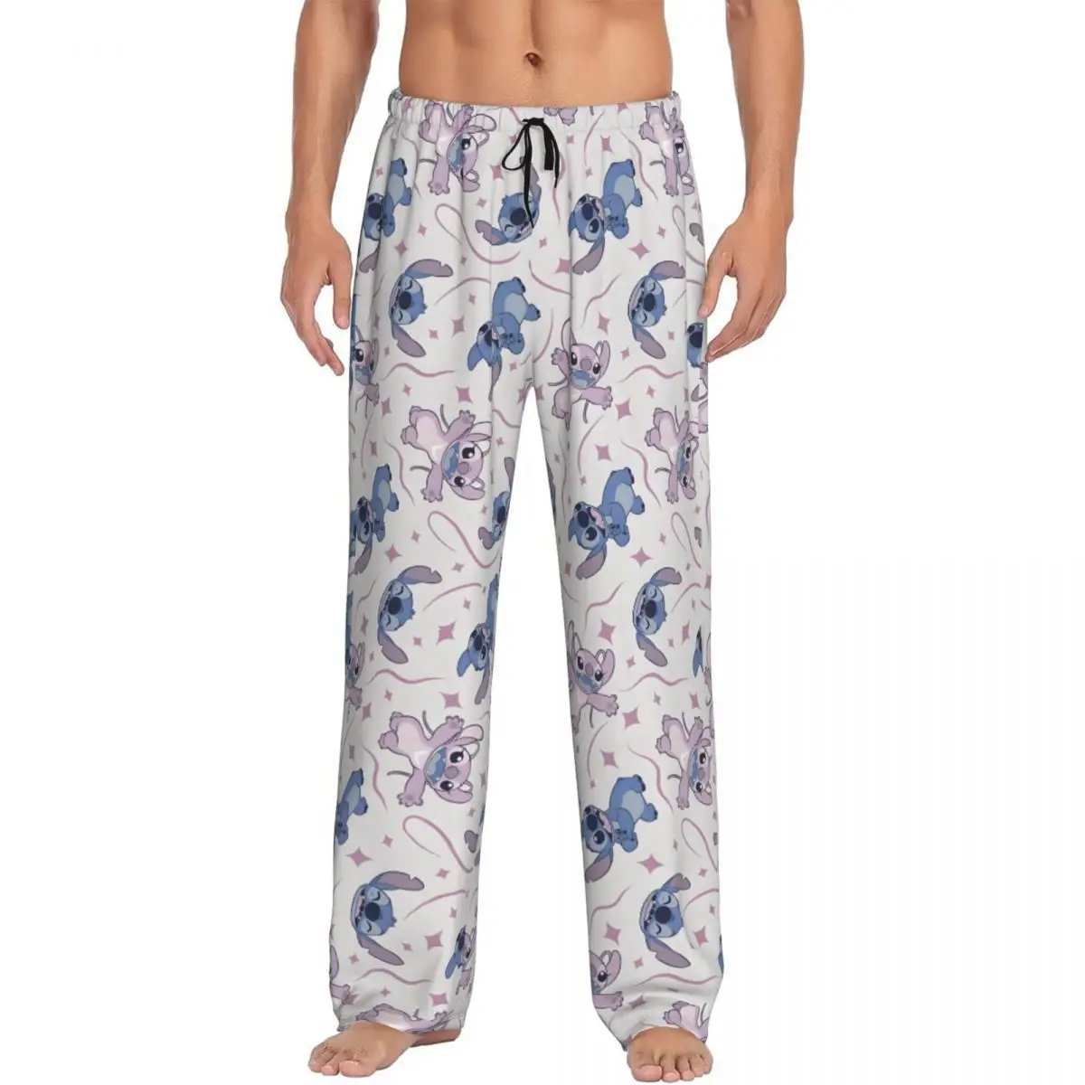 

Custom Stitch Pajama Pants Sleepwear Men Elastic Waistband Science Fiction Sleep Lounge Bottoms with Pockets