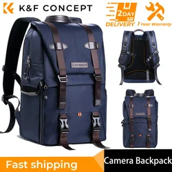 K&F Concept Multifunctional Waterproof Camera Backpack 20L Stylish DSLR/SLR Camera Bag Fits 15.6 Inch Laptop with Tripod Straps