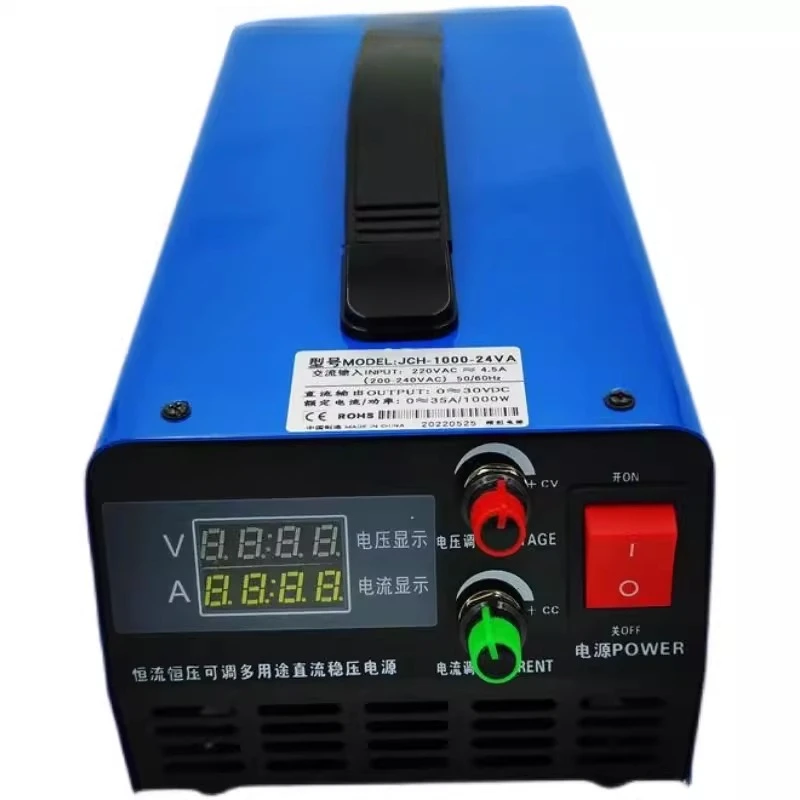 1000W Adjustable Battery Charger, 4-Digit Display DC Power Supply for Lithium & Lead Acid Batteries