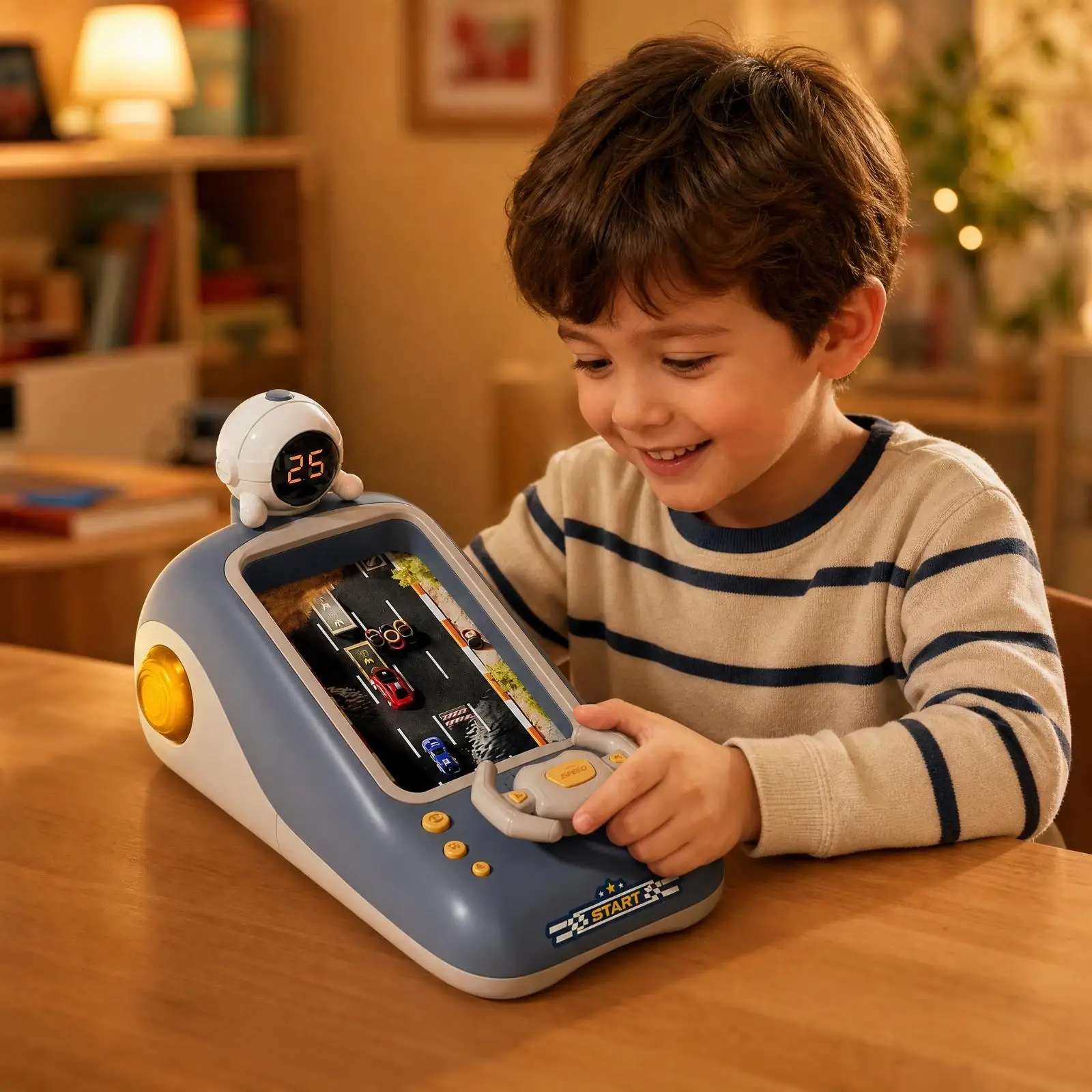 Obstacle Avoidance Driving Game with Digital Display for Kids Learning Toy Enhancing Concentration and Reflexes