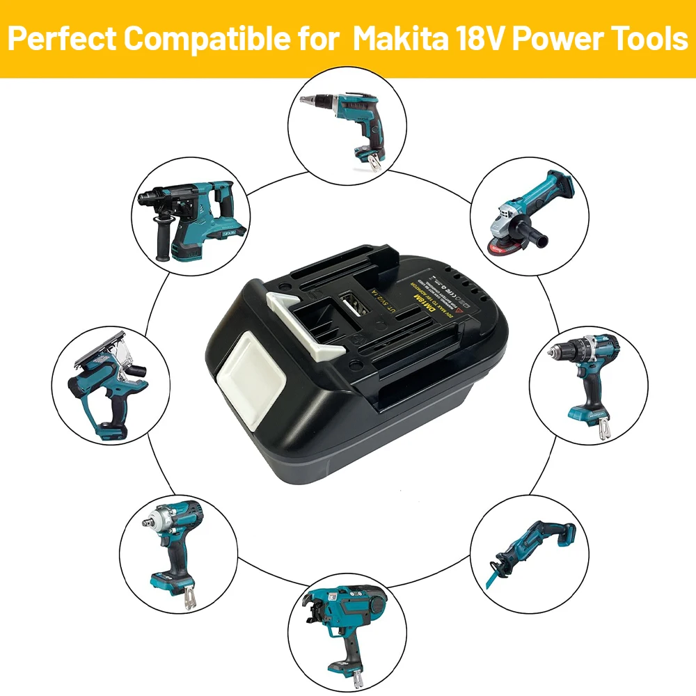 DM18M Battery Adapter Compatible for Dewalt 18v-20v Lithium Batteries Work Compatible with For Makita 18v Cordless Power Tools view 5