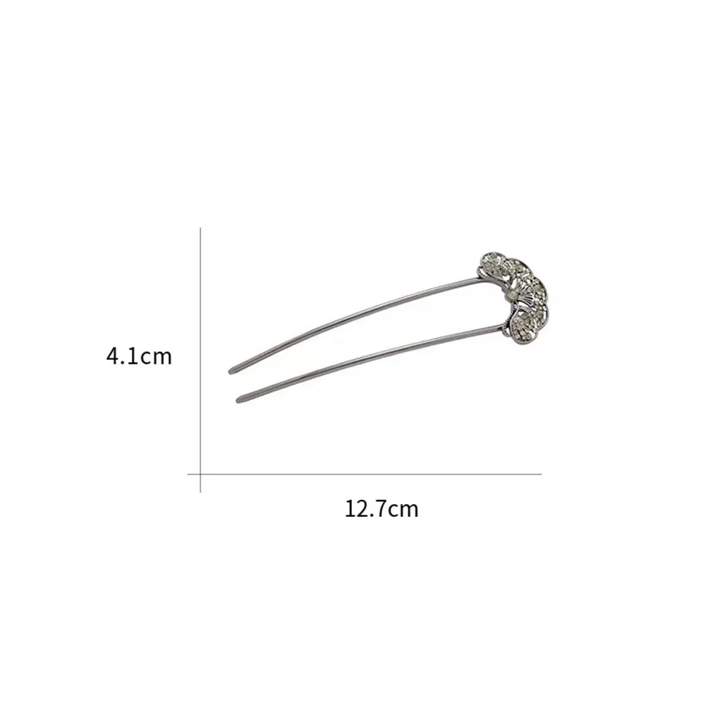 New Chinese Style Temperament Fan Rhinestone Ancient Style Hairpin Simple Accessories For Women