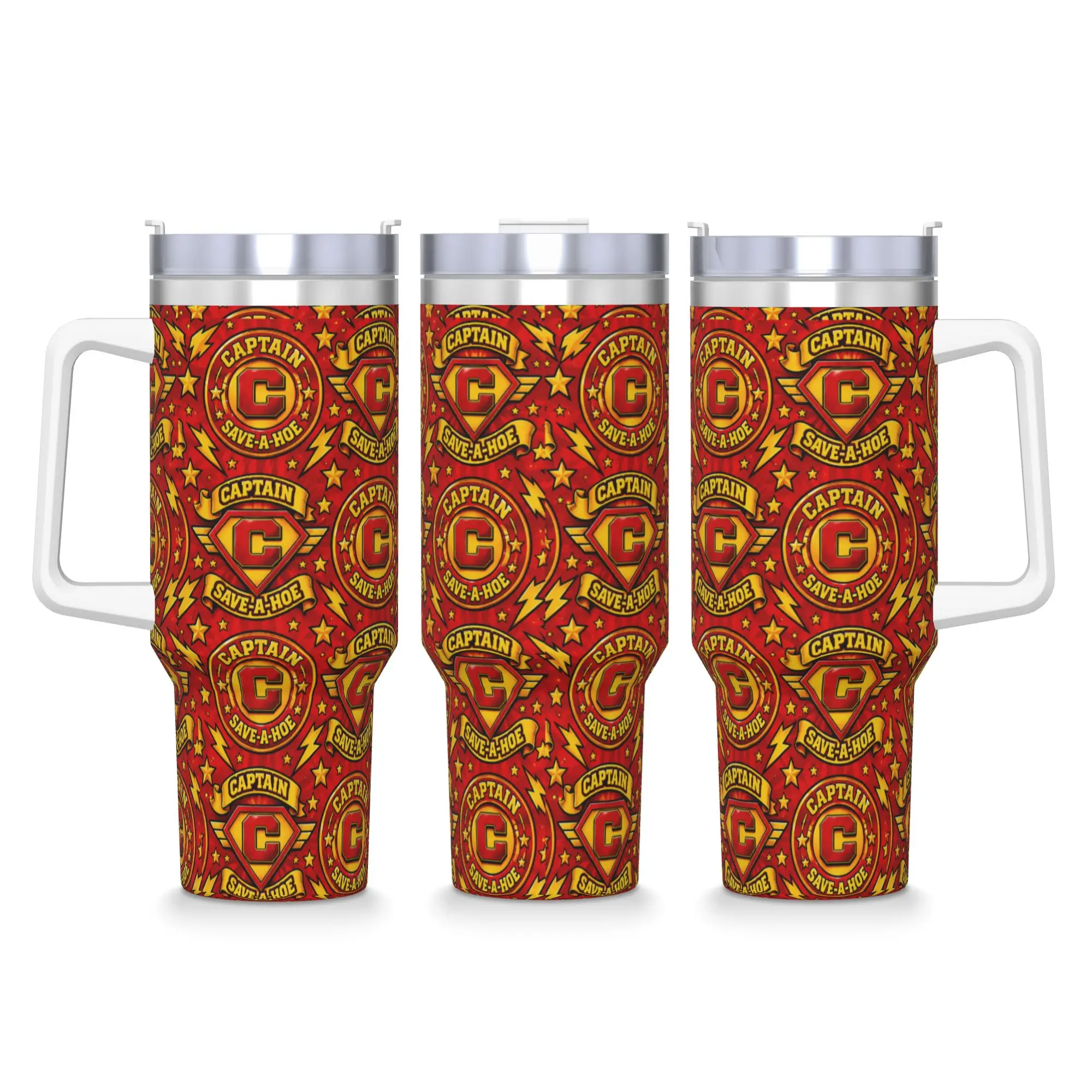 Captain Save a Hoe Stainless Steel Tumbler  Travel Mugs Cup Large Capacity Thermal Cups Cold Drink Milk Tea Water Bottle