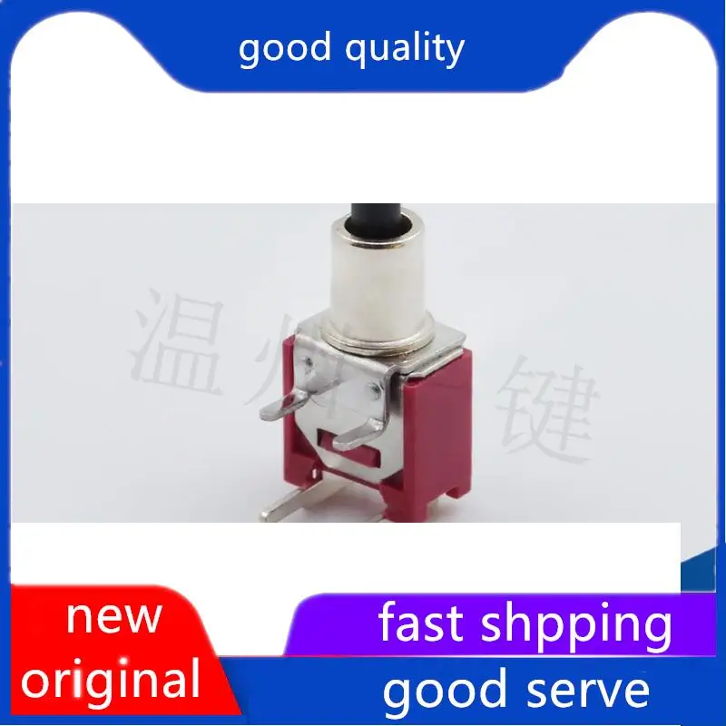 

10 шт. оригинальный новый KNX-028 маленькая боковая вставка изгиб ножной кнопки сброса переключатель 2-контактный ключ черная ручка разъем печатной платы