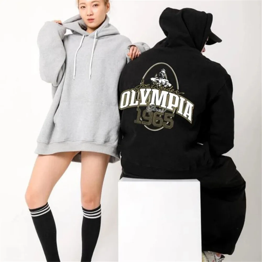 OLYMPIA Autumn winter Men Fashion New Orsay Commemorative Fitness Hooded Sweatshirt Trend Olympia Casual Running Sports Tops