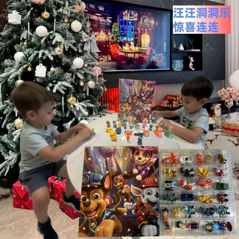 أنيمي الكلب دورية فريق تقويم القدوم 24 يوم صندوق أعمى الكرتون الشكل مارشال تشيس روكي سكاي اللعب دمية عيد الميلاد مجيء لعبة G #5