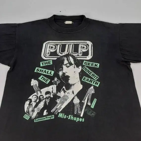 Reprinted 90\'s British Band PULP JARVIS COCKER Tee TE2539 long sleeves