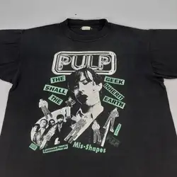 Reprinted 90's British Band PULP JARVIS COCKER Tee TE2539 long sleeves