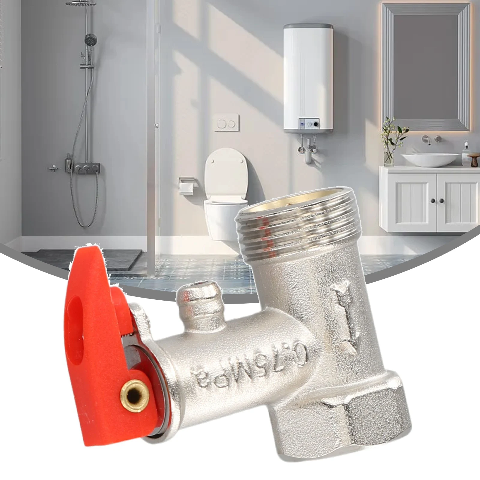1pc Electric Water Heater Pressure Reducing Valve DN15 Anti-crack 0.7mpa Pressure Relief Pressure Maintaining Valve Safety Valve