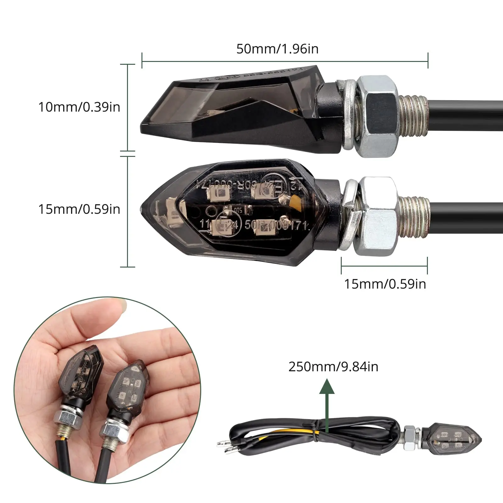 4 Pcs Universal Motorcycle Turn Signal LED Light IP65 Indicator Signal Light Motorcycle for Motorcycle Harley Yamaha Turn Signal