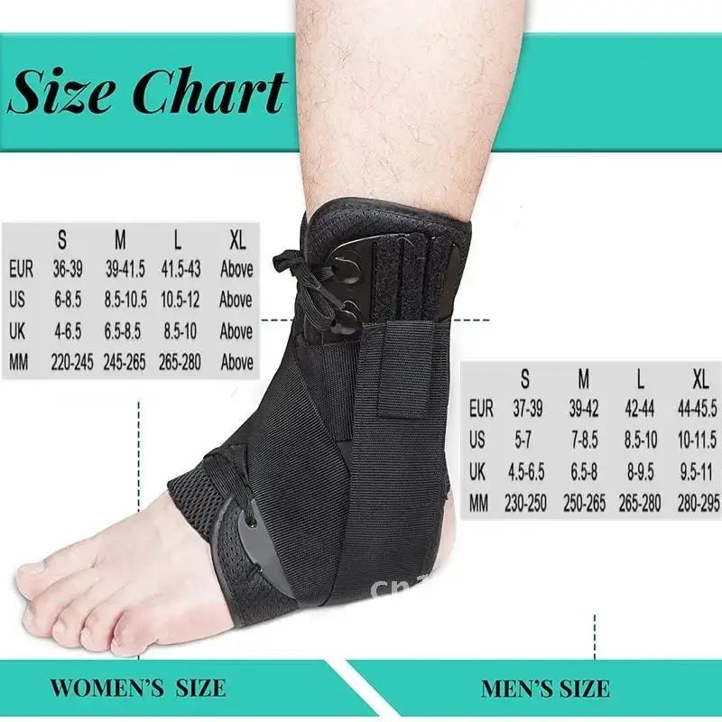 

Lace Ankle Support Brace Adjustable Ankle Wrap Protector Women for Up Foot Stabilizer Basketball 1Pcs Men Safety Running Sports