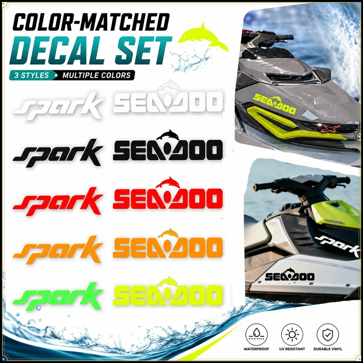 For Sea-doo Jet Ski Spark Trixx Stickers Seadoo boats watercraft mini jet boat decal Reflective Waterproof sticker accessories