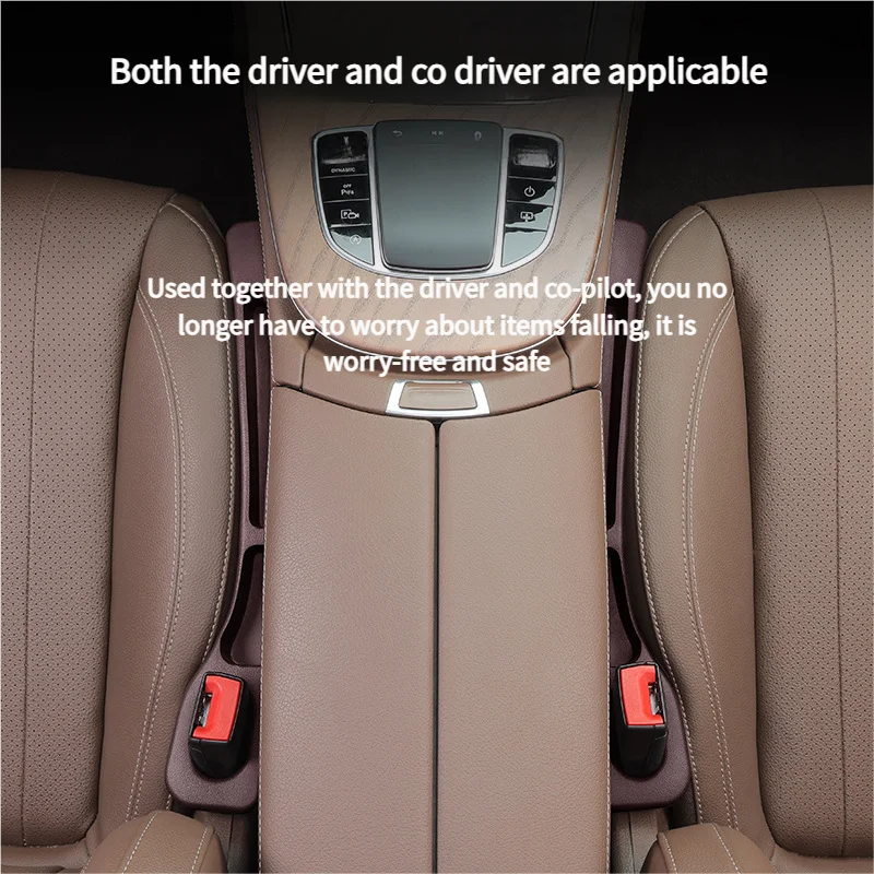 Organizador de relleno de espacio de asiento de coche, resistente al agua, con 2 ranuras, tira de enchufe, almacenamiento de espacio de asiento a prueba de fugas, accesorios de Interior de coche, 2 uds.