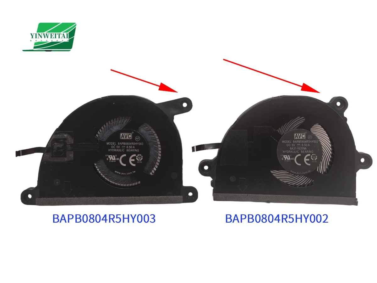 

BAPB0804R5HY002 BAPB0804R5HY003 BA31-00209A BA31-00210A ВЕНТИЛЯТОР постоянного тока 5 В ДЛЯ Samsung Galaxy Book 1/2 Pro NP930XED NP935XDB