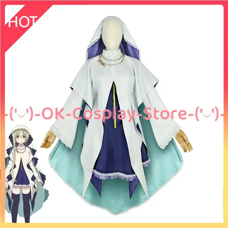 

[Custom Made] Cecilia Cosplay Costume Anime Cosplay Dress Women Cute Party Suit With Cape Halloween Carnival Uniforms