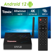 TANIX TX68 Android 12 Smart TV Box AV1 Allwinner H618 Wifi 6 4K HD 2.4G&5G Wifi 2G16G Set Top Box 4G32G Media Player 4G64G