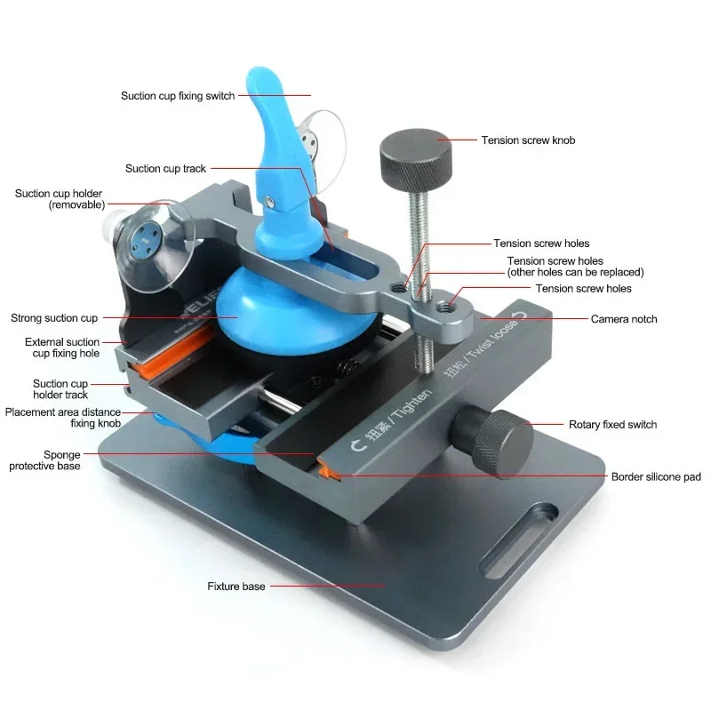 RELIFE RL-601S Plus Mini 2in1 LCD Scree Separator for Mobile Phone Rear Glass Removal Clamp Pressure Maintaining Fixture