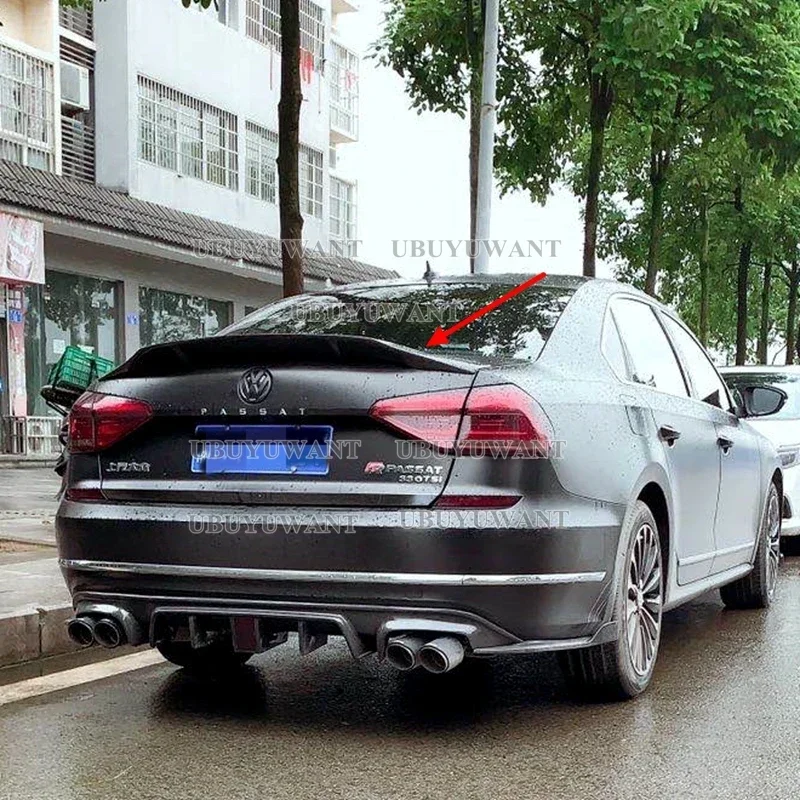 For Volkswagen Passat B7 USA 2011-2017 Passat NMS Rear Trunk Lip Carbon Fiber Wing Spoiler Car Styling view 3