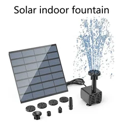 Solar Fountain Pump Replaceable with 6 Nozzles Pond Fountain Water Pump Easy Installation for Pool Garden Fountain Submersible