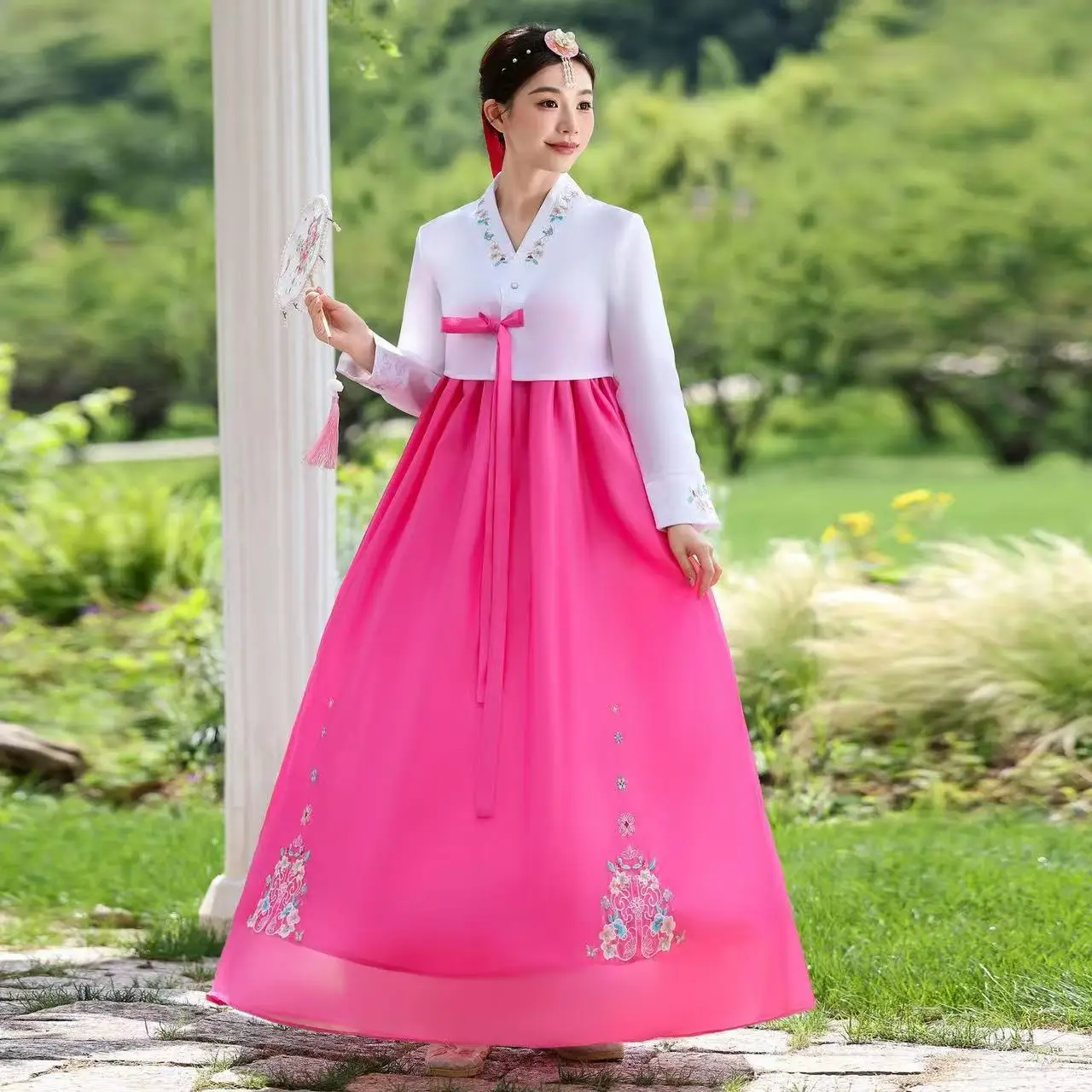 Court Style Hanbok Women's Traditional Korean Dress Yanji Travel Photography Suits Stage Performance Outfits Hanboks Female