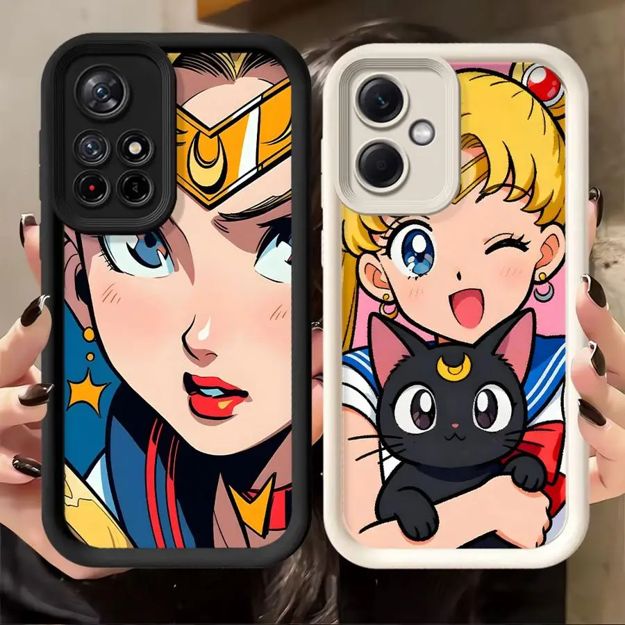 

Cartoon Sailor Moon Case for Xiaomi Redmi Note 14 Pro Plus 10 13C 12 11 Note 13 12s A1 A2 A3 A4 12C 11s 14C Phone Cover