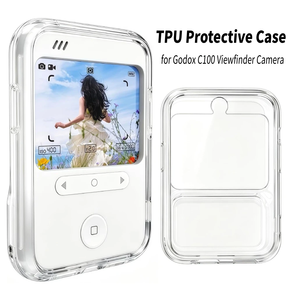 Anti-Scratch Anti-Drop Transparent Protection Cover for Godox C100 Viewfinder Camera TPU Clear Protective Case for Godox C100
