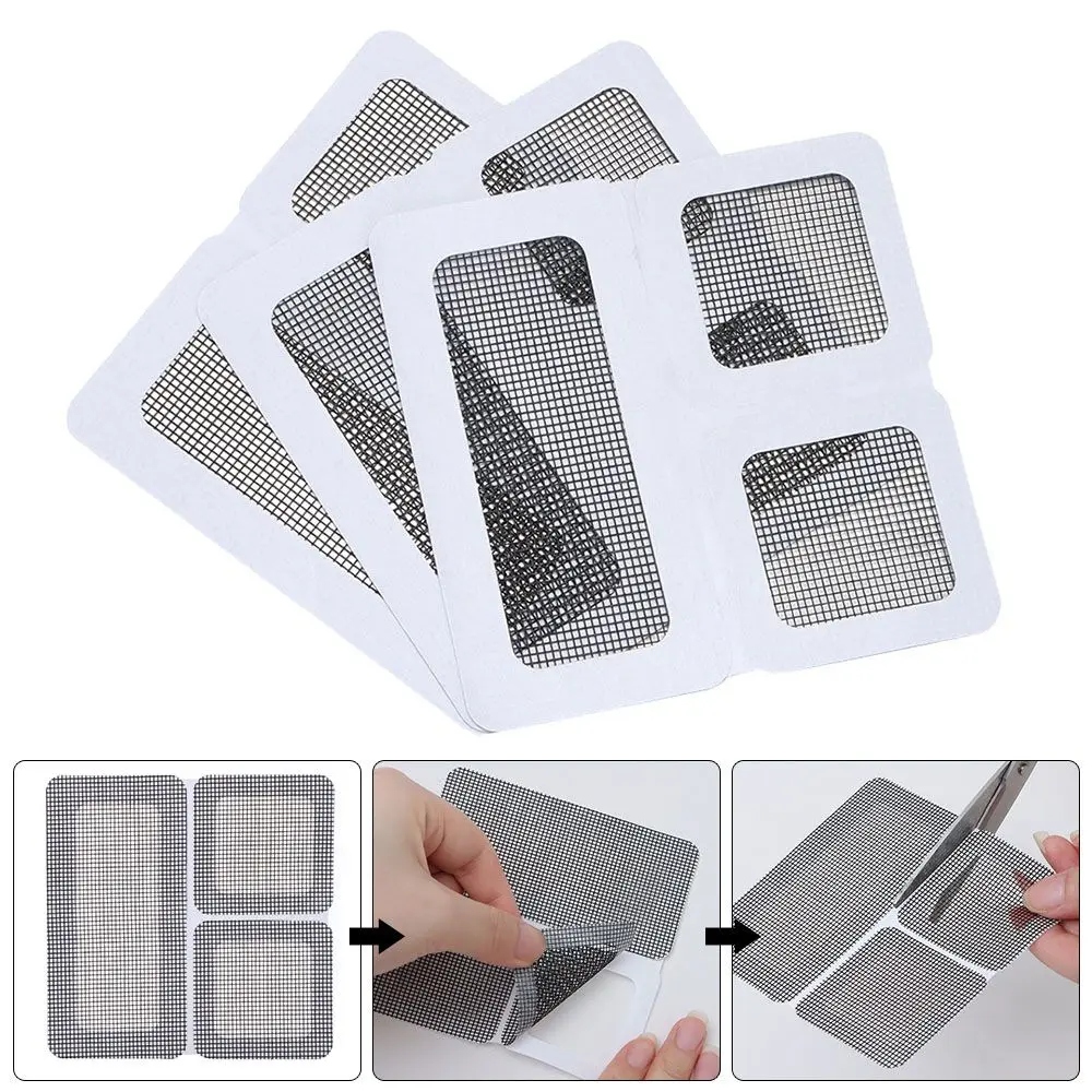 Fix Tool Fly Bug Insect Anti Mosquito Waterproof Fiberglass Mesh Door Repair Tape Window Screen Patch Stickers