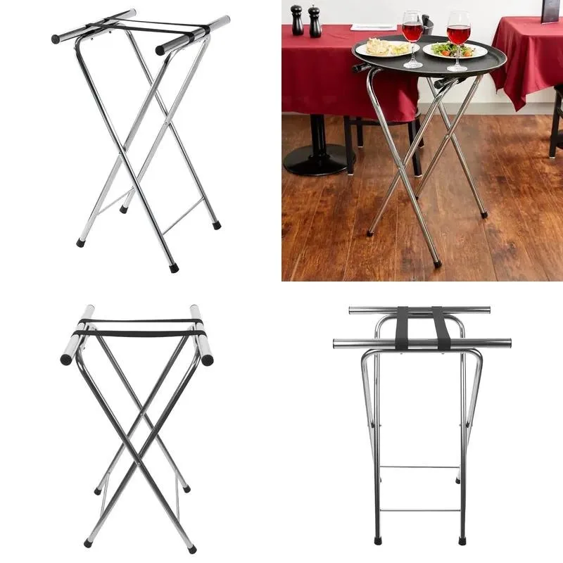Commercial Folding Tray Rack Versatile Storage Shelf for Restaurants Hotels Kitchen Organization Space Saving Durable Metal