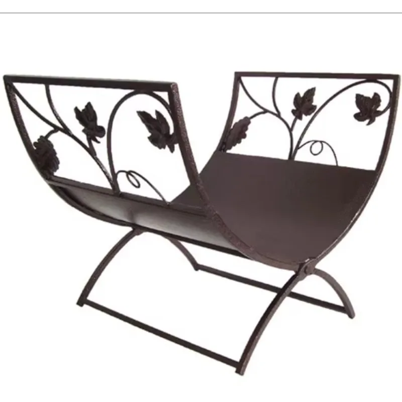Modern Log Holder Outdoor Indoor Top Pick New Arrival Storage Cast Iron Carrier Firewood Log Rack Wood Holder
