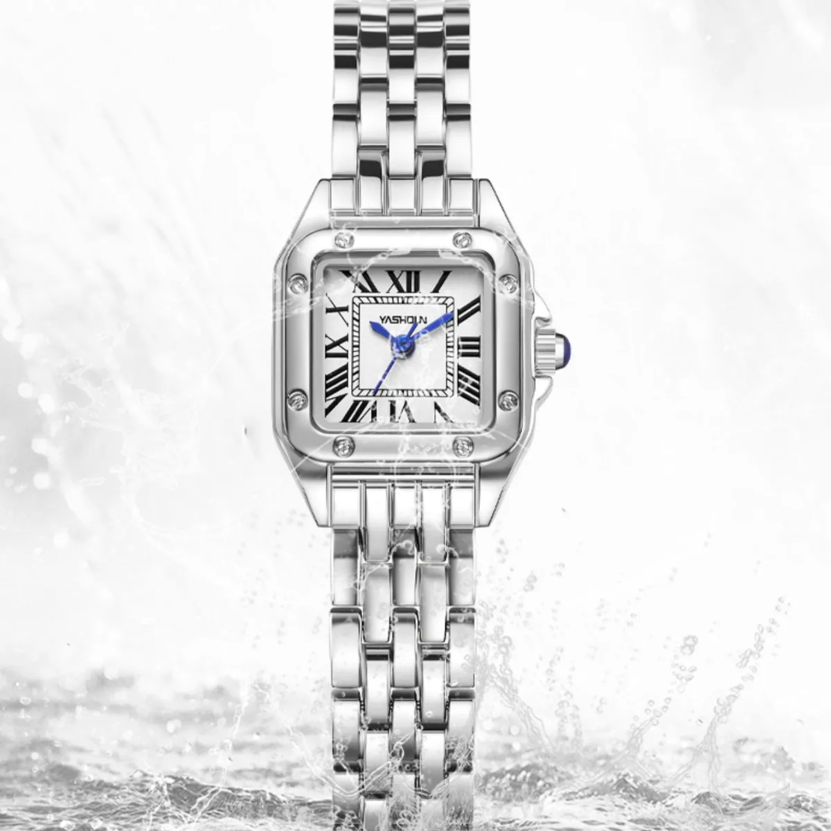 ياشيدون نساء كوارتز ساعة الإكسسوارات سبيكة حزام مقاوم للماء ساعات المعصم الأصلي عادية Y5049
