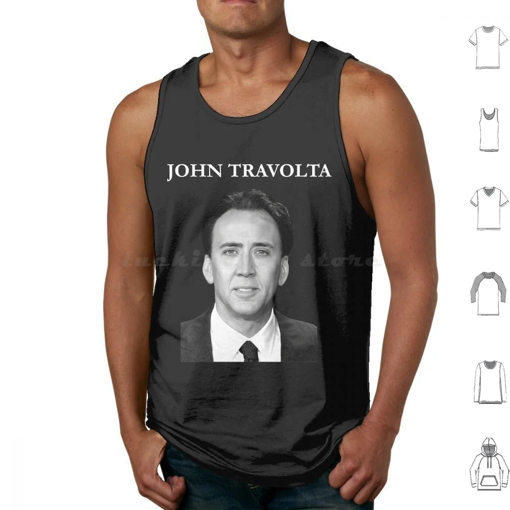 Nicolas Cage John Travolta Face Off Tank Tops Print Cotton Nicolas Cage John Travolta Face
