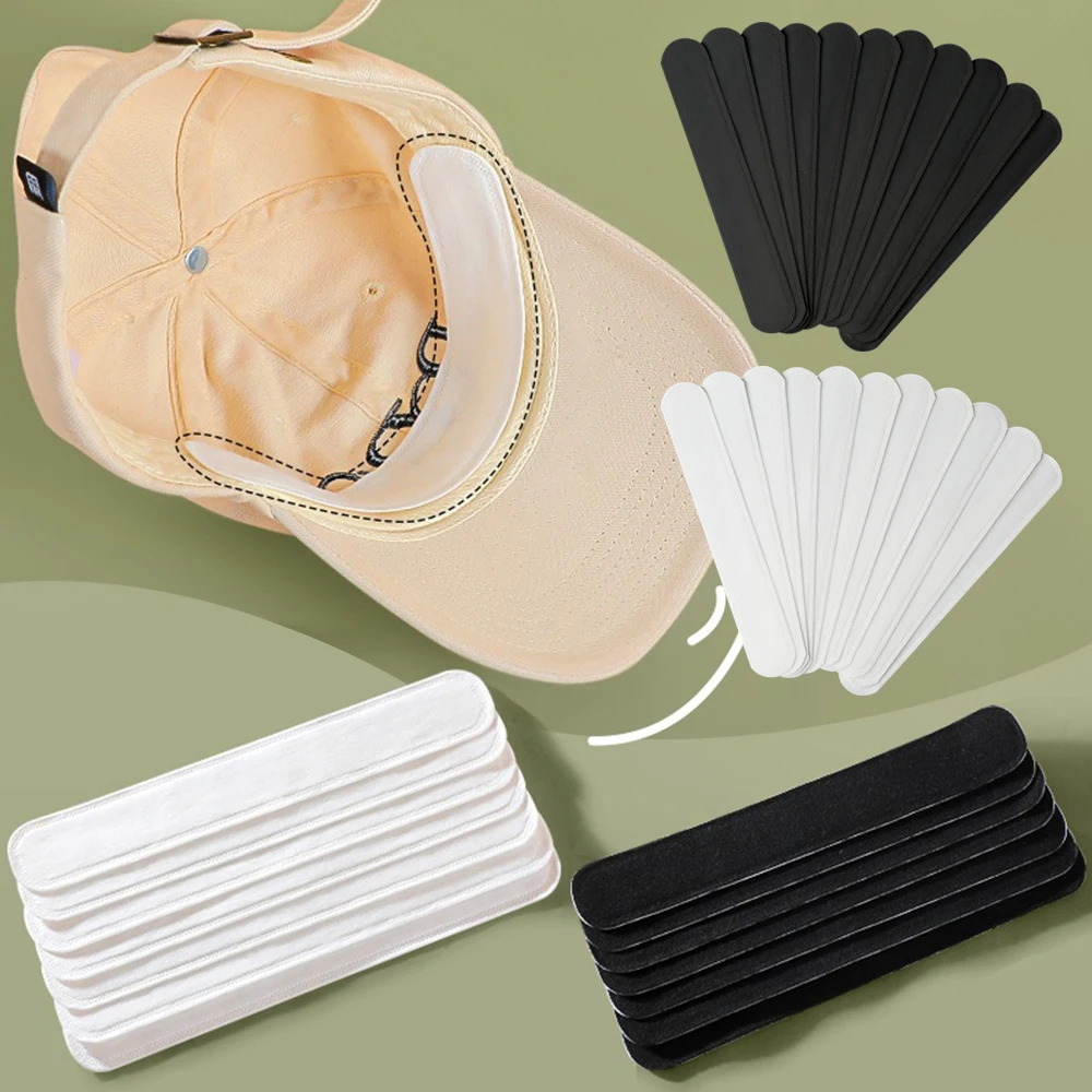 Cloth Hat Sweat Pad​​ Disposable ​​Breathable ​​Hat Sweatband​​ Long Strip Ultra-Absorbent​​ ​​Sweat Absorber Liner Pads