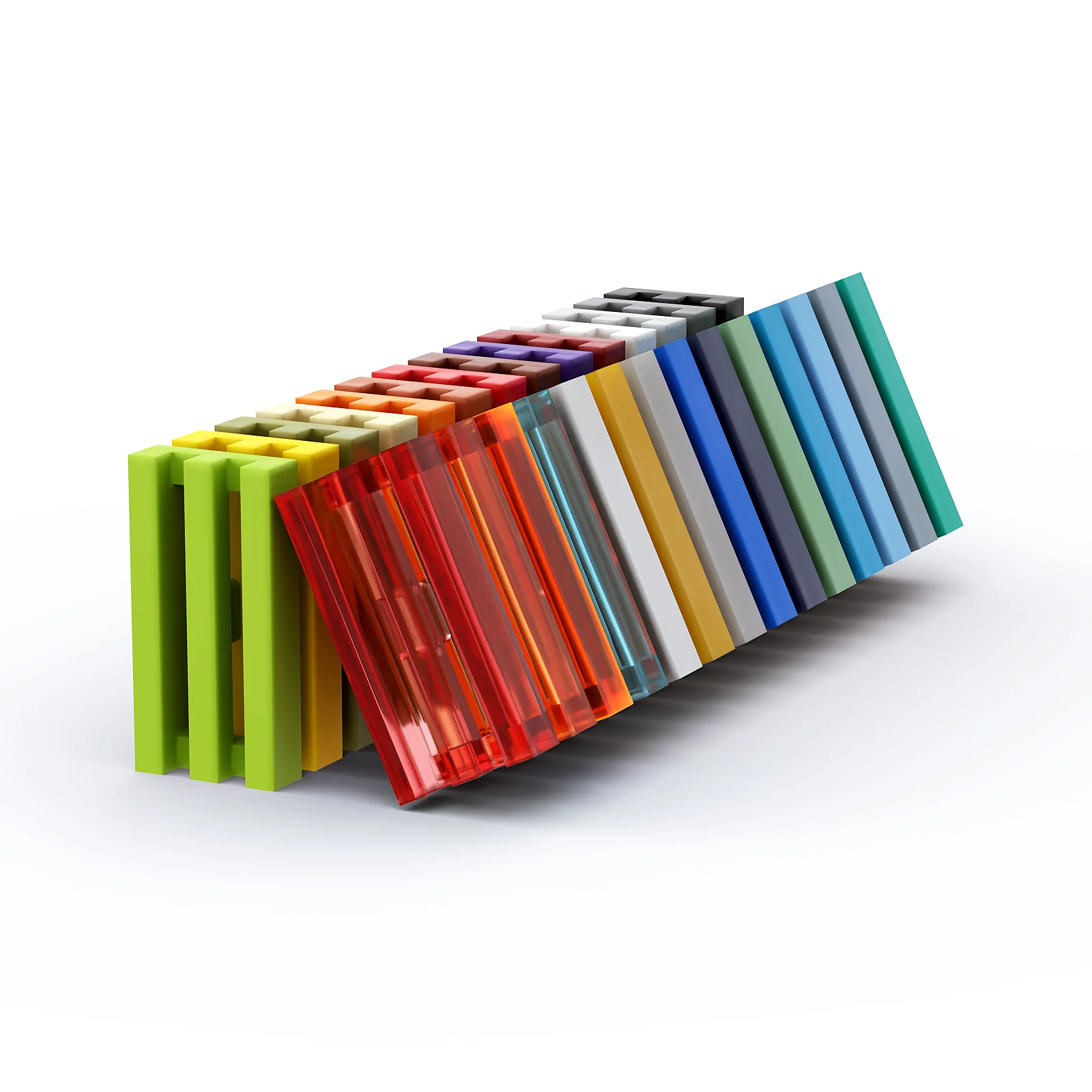 1ชิ้นตัวต่อ2412 30244ดัดแปลงอิฐ1X2ตัวต่อชุดของเล่น GBC โมดูลาร์จำนวนมากสำหรับชุดคอนกรีตที่มีเทคโนโลยีสูง