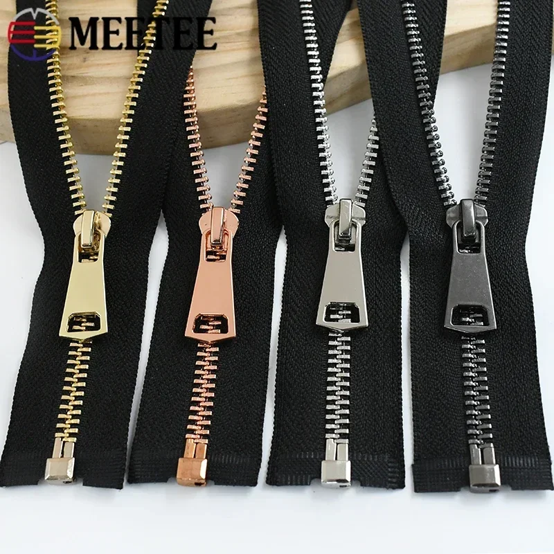 

3-10Pcs Meetee 15-80cm 5# Garment Metal Zippers Open/Close-End Zipper Bag Coat Closure Zip Sewing Zips Repair Kit DIY Accessory