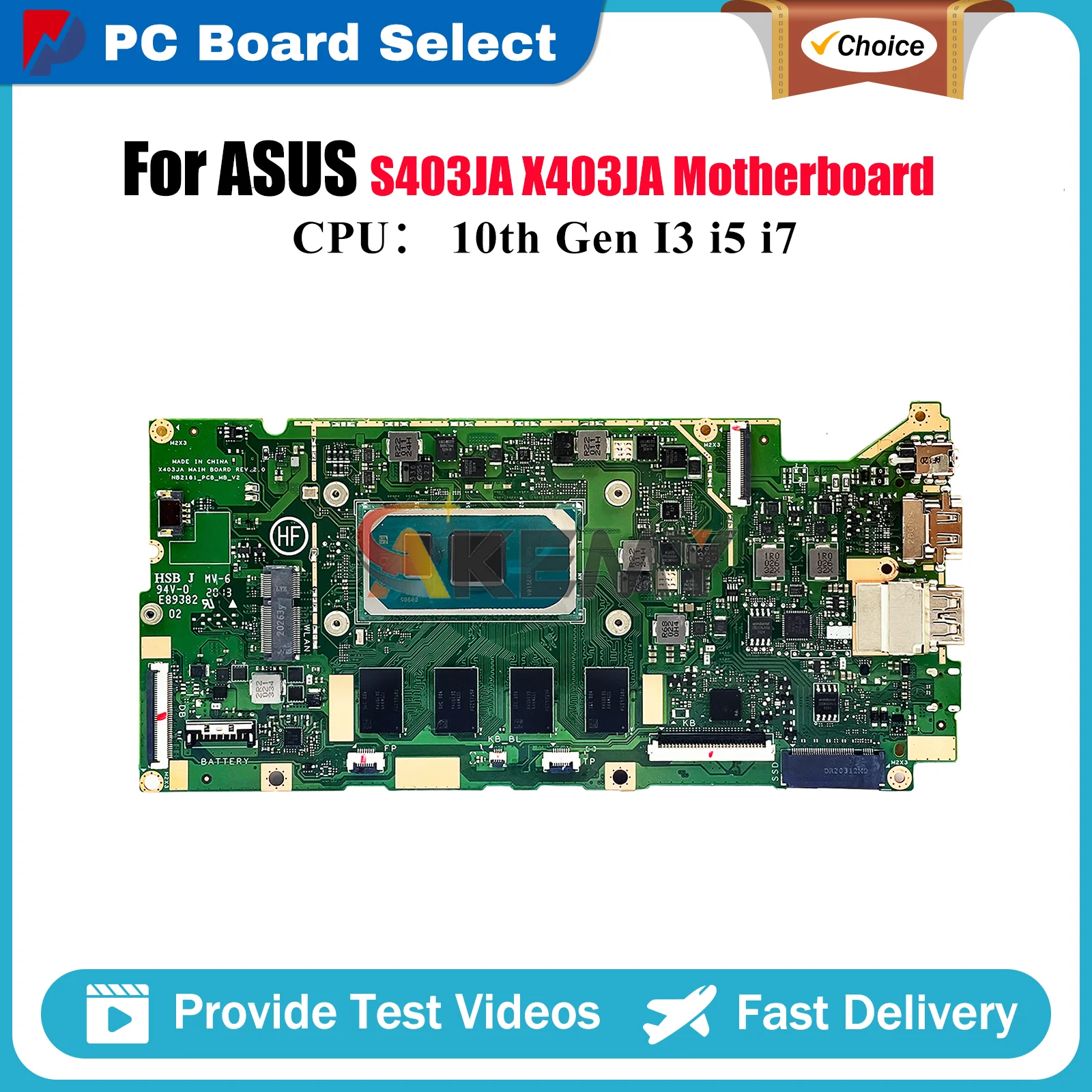 

X403JA Материнская плата для ноутбука ASUS VivoBook X403J X403JA S403JA Материнская плата для ноутбука с 10-го поколения I3 i5 i7 tests ОК быстрая доставка